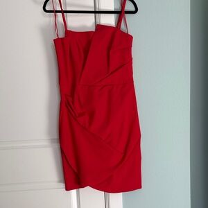 Parker Vibrant Red Mini Dress